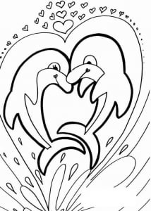 Free dolphin coloring page to download