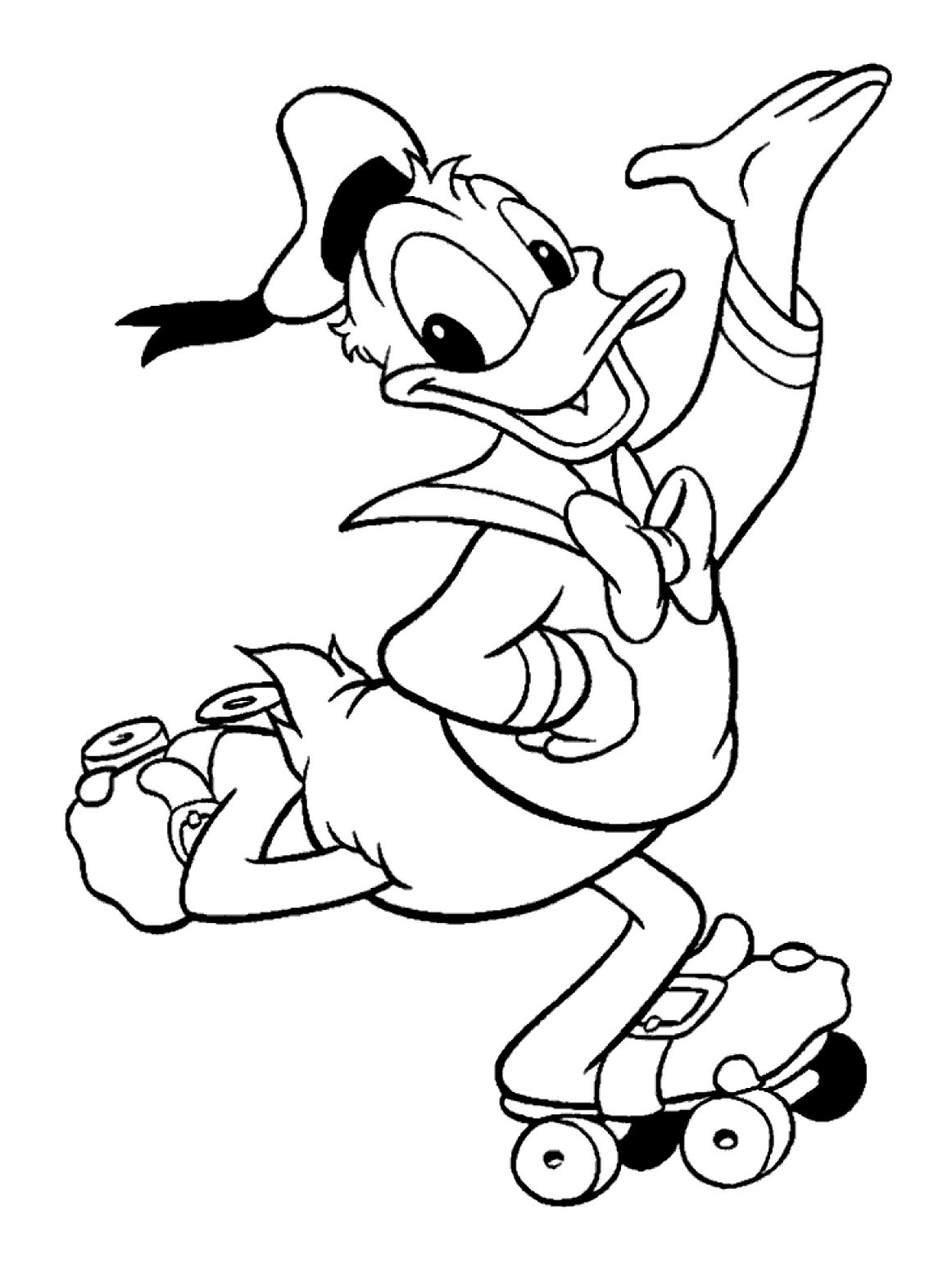 Picture Donald on wheels to color