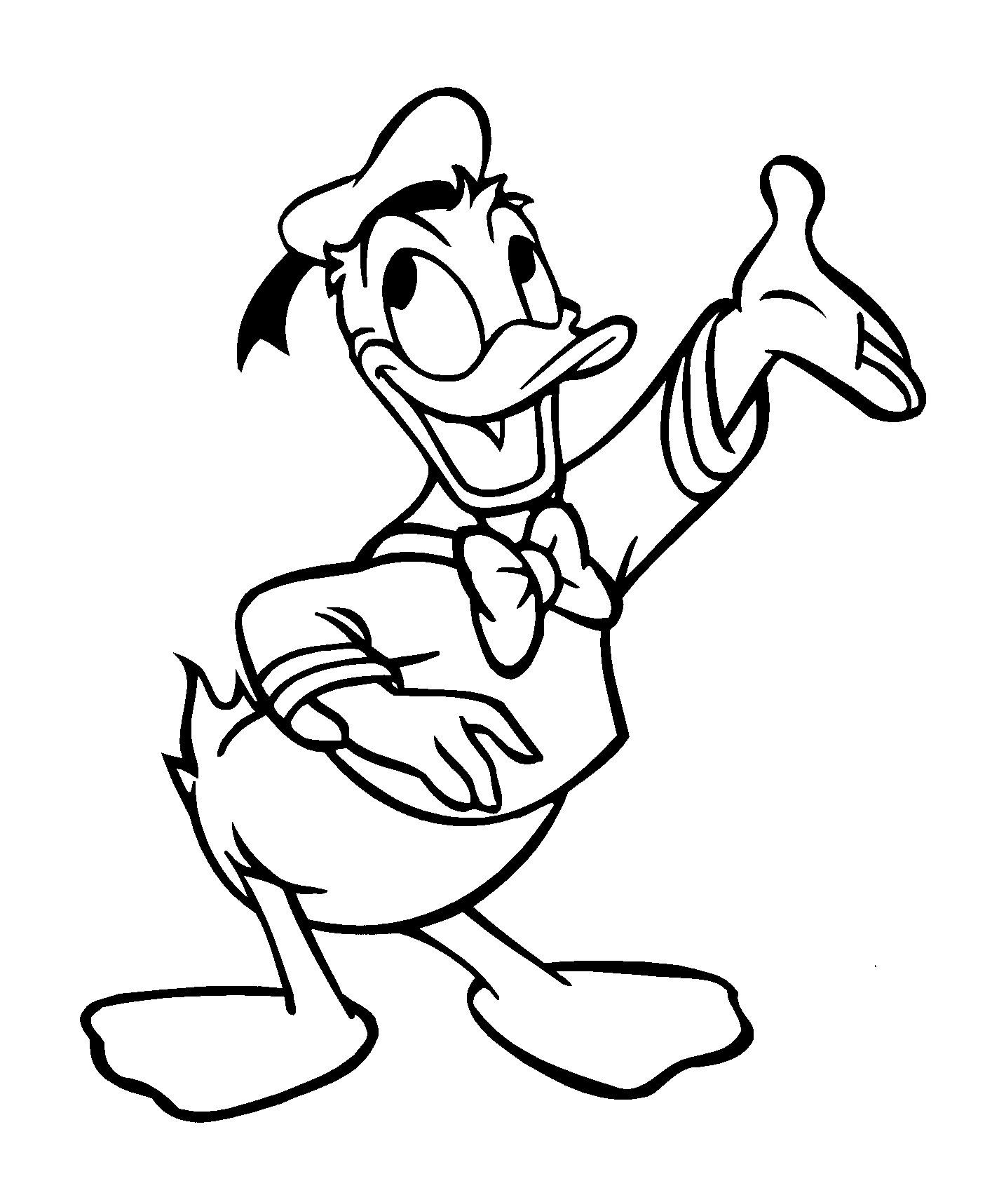 donald duck face coloring page