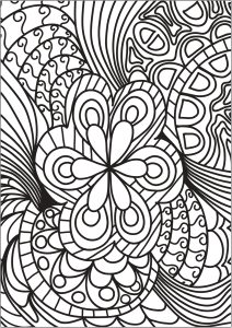 Doodle with a central flower