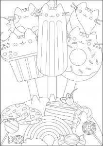 Coloring page doodle art to download