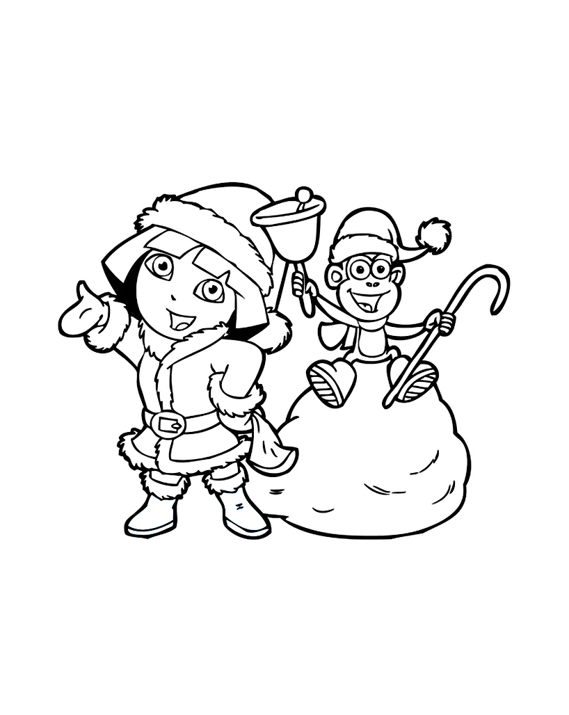 Image of Dora the Explorer to download and color