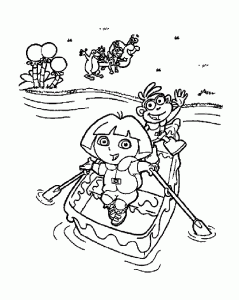 Coloring page dora the explorer to download