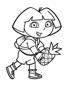 Image of Dora the Explorer to download and color