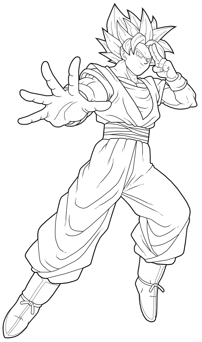 Dragon Ball Z coloring page to print and color : Songoku