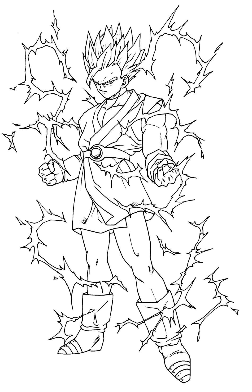 Songohan   Dragon Ball Z Kids Coloring Pages