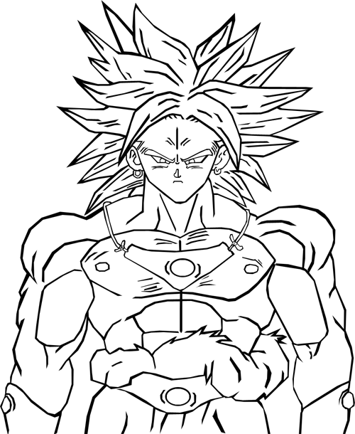 Broly Super Saiyajin Coloring Pages For Kids Download And Print For Free Just Color Kids