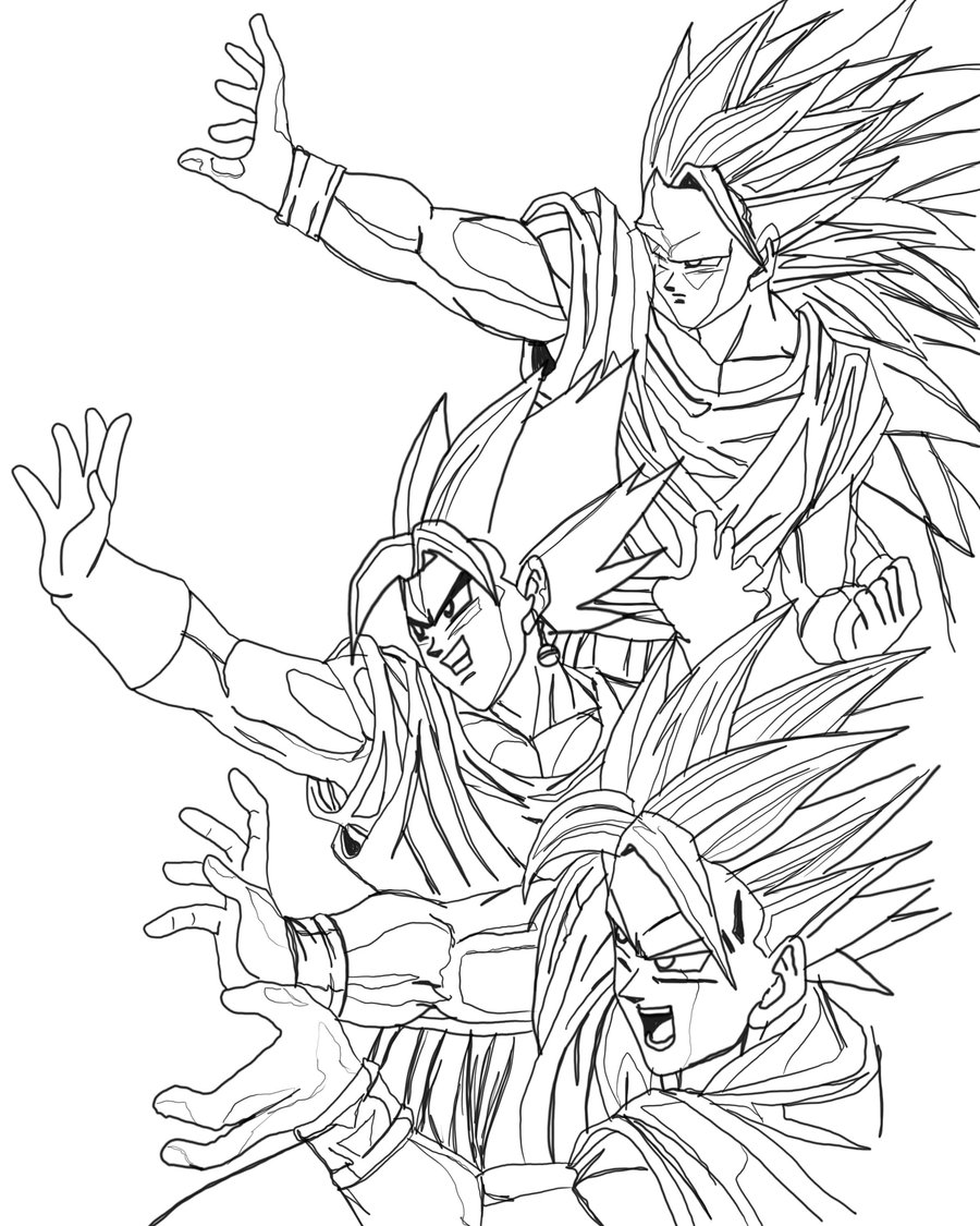 Printable Gogeta Coloring Pages - Anime Coloring Pages