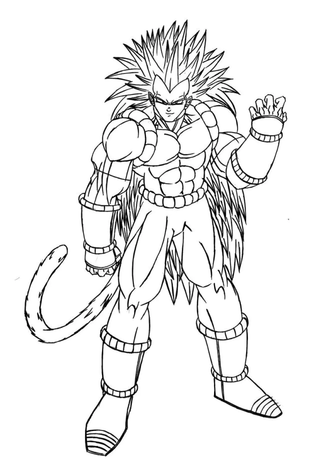 Character inspired by Dragonball (Printable Dragon Ball Coloring Page for Kids)