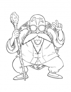 Kame Senin (Dragon Ball Coloring Page)
