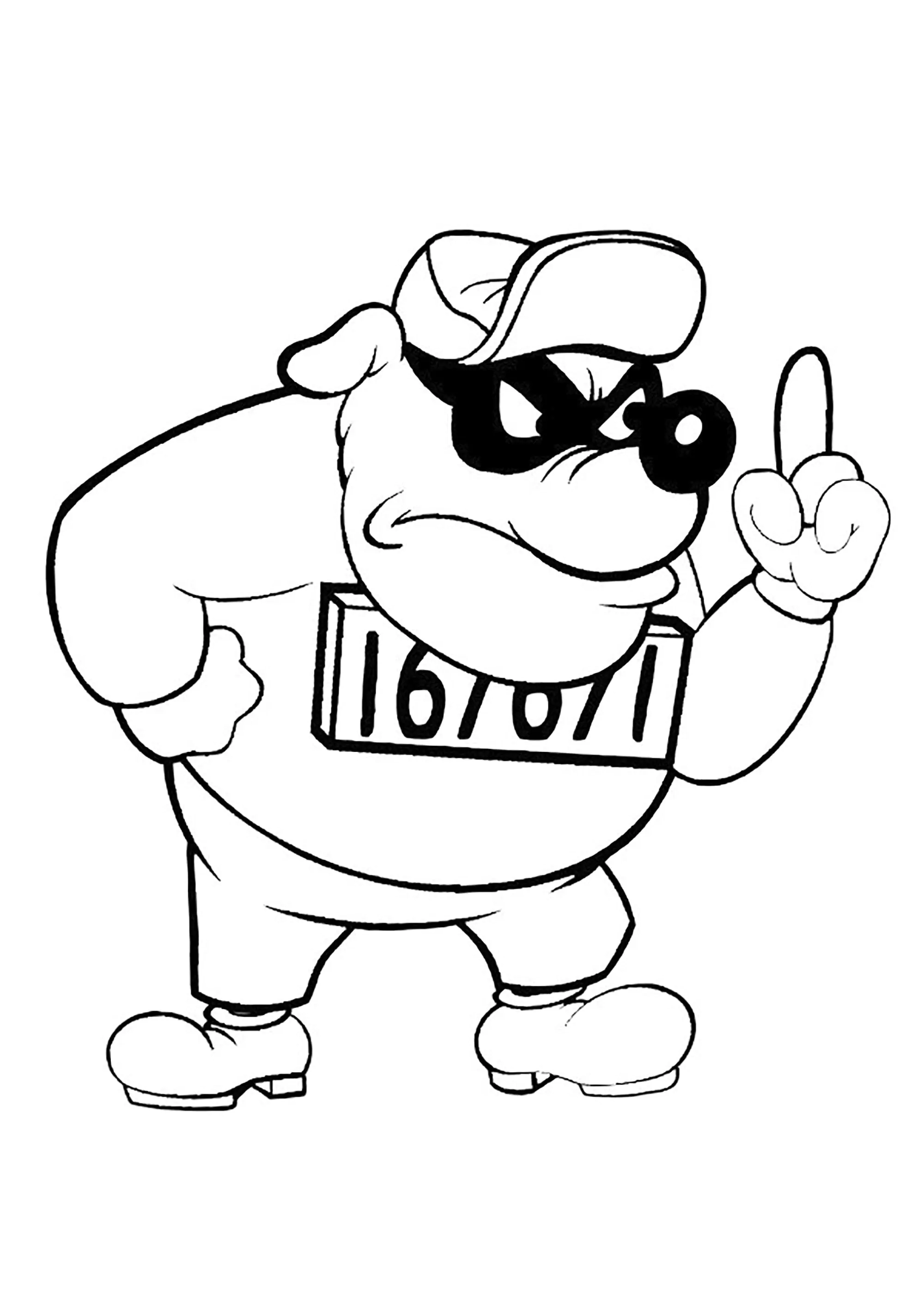 One of the Bigtime Beagle (Printable DuckTales Coloring Page for Kids)