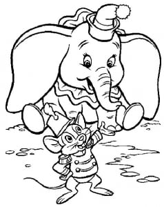 Dumbo image to download and color