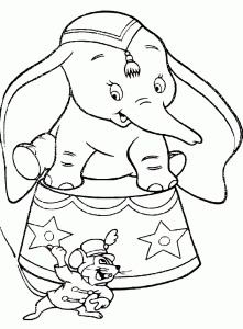 Dumbo coloring pages for kids