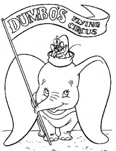 Dumbo coloring pages to print for kids