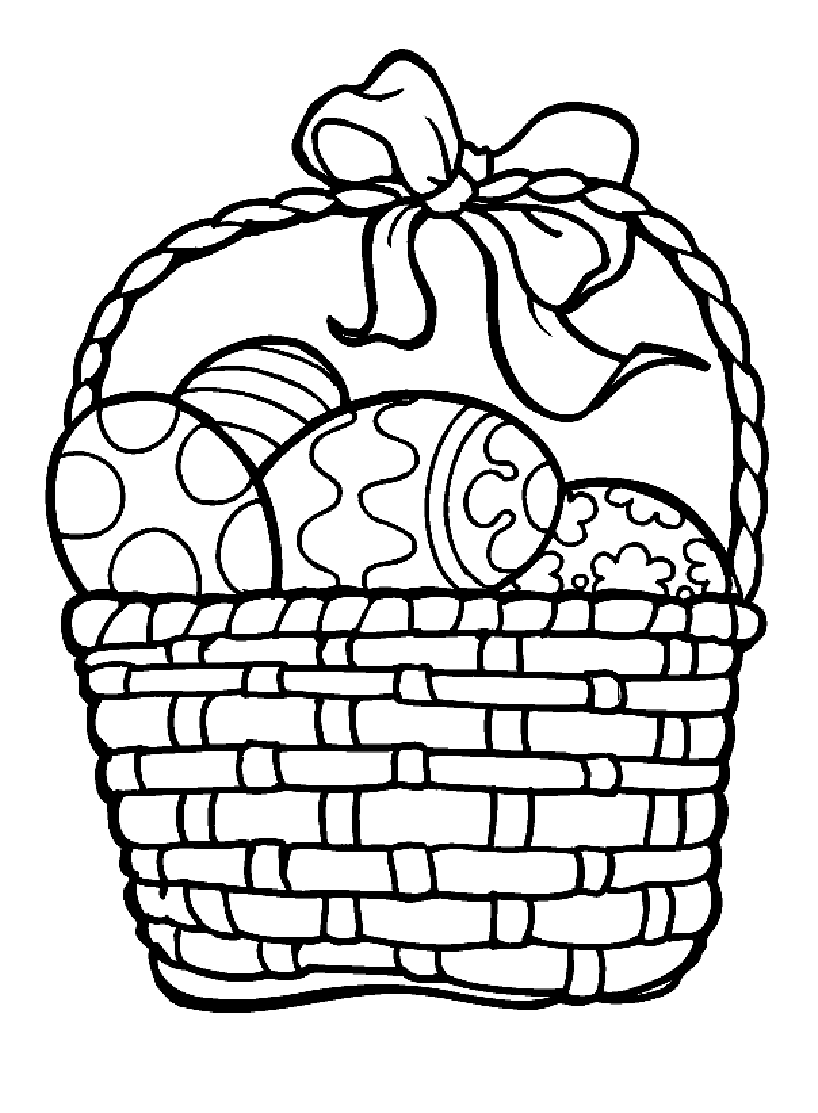Easter coloring page for kids