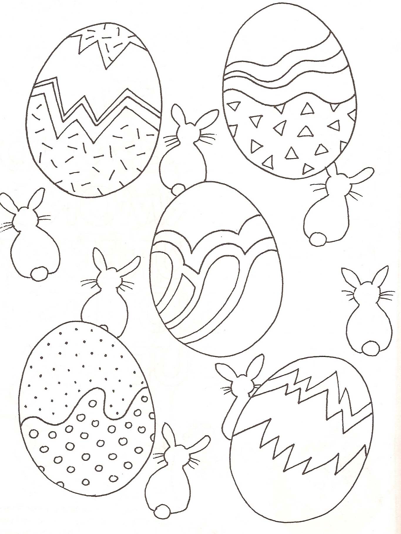 Download Easter to print for free - Easter Kids Coloring Pages