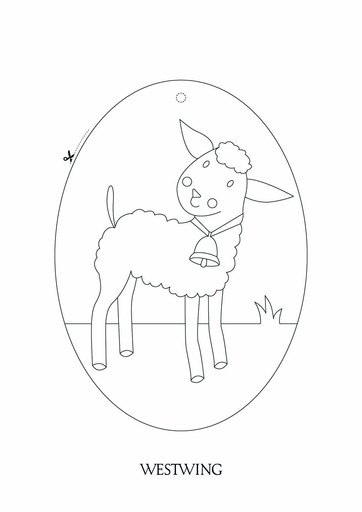 Easter drawing to download and print for children