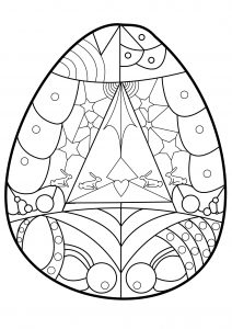 Easter egg with geometric shapes