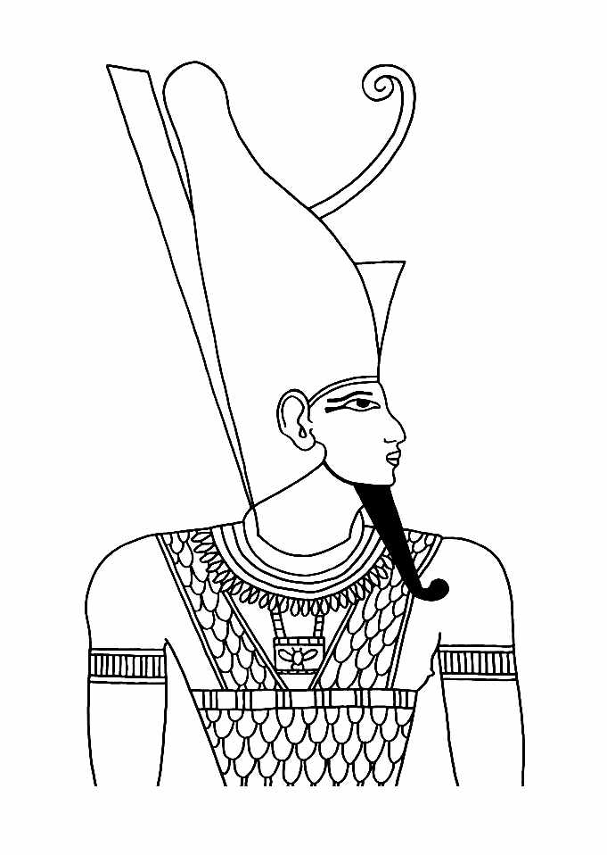 Funny Egypt coloring page