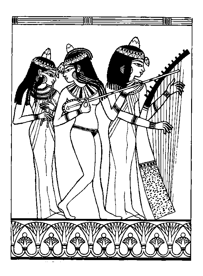 Simple Egypt coloring page for kids