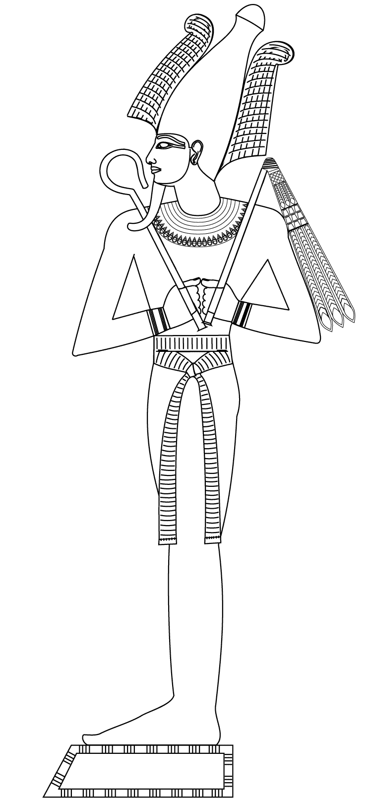 Osiris: God of Ancient Egypt (Printable Coloring Page for Kids)