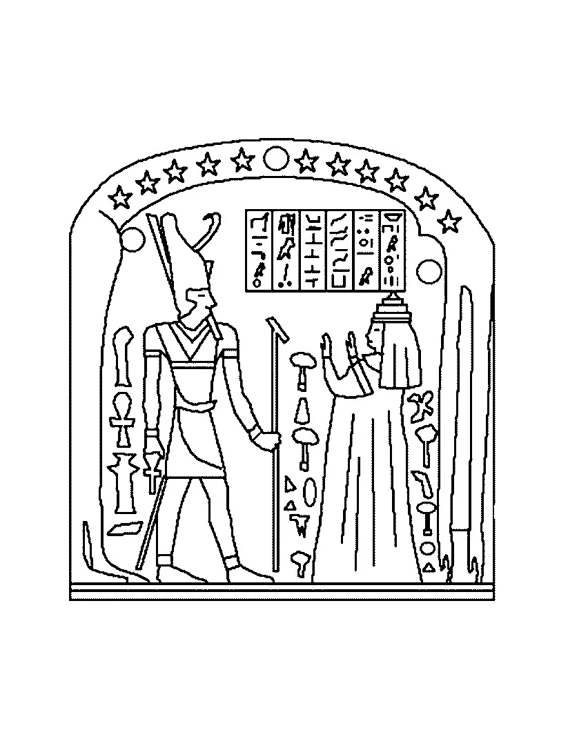 Egypt free to color for children