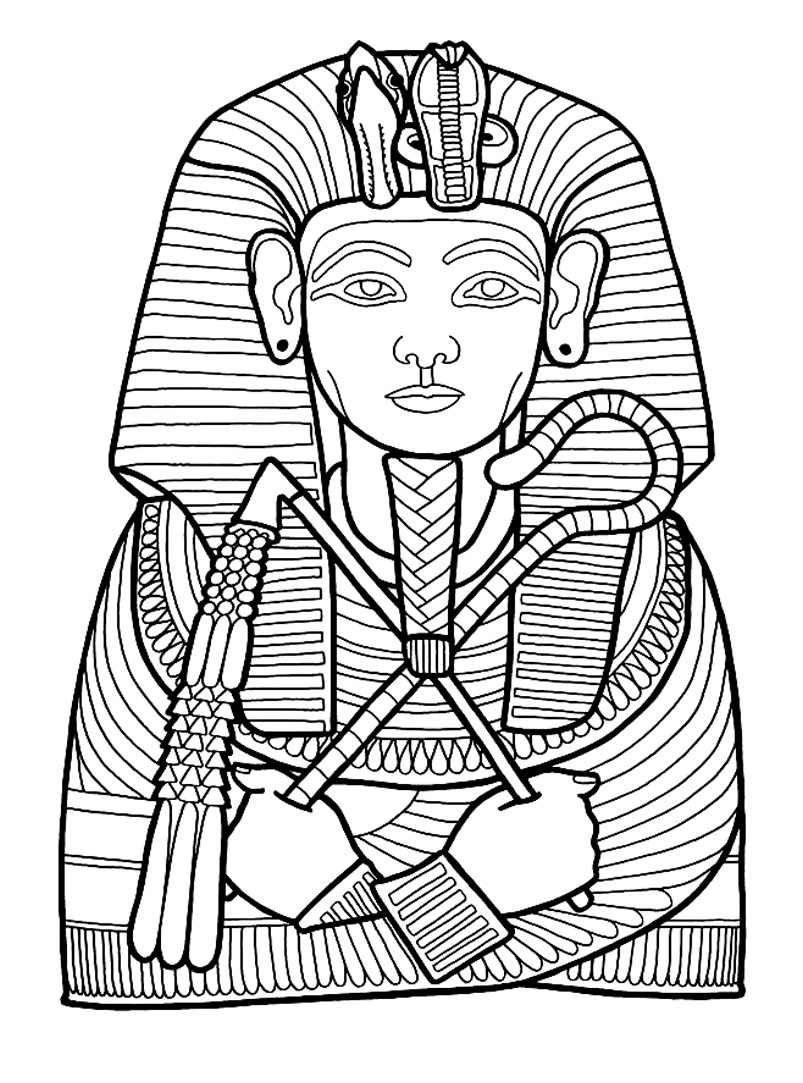 Simple Egypt coloring page to download for free
