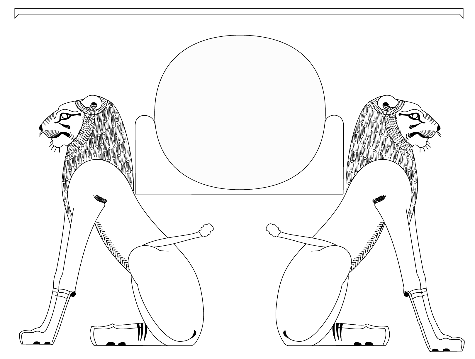 Aker (Printable Egypt Coloring Page for Kids)