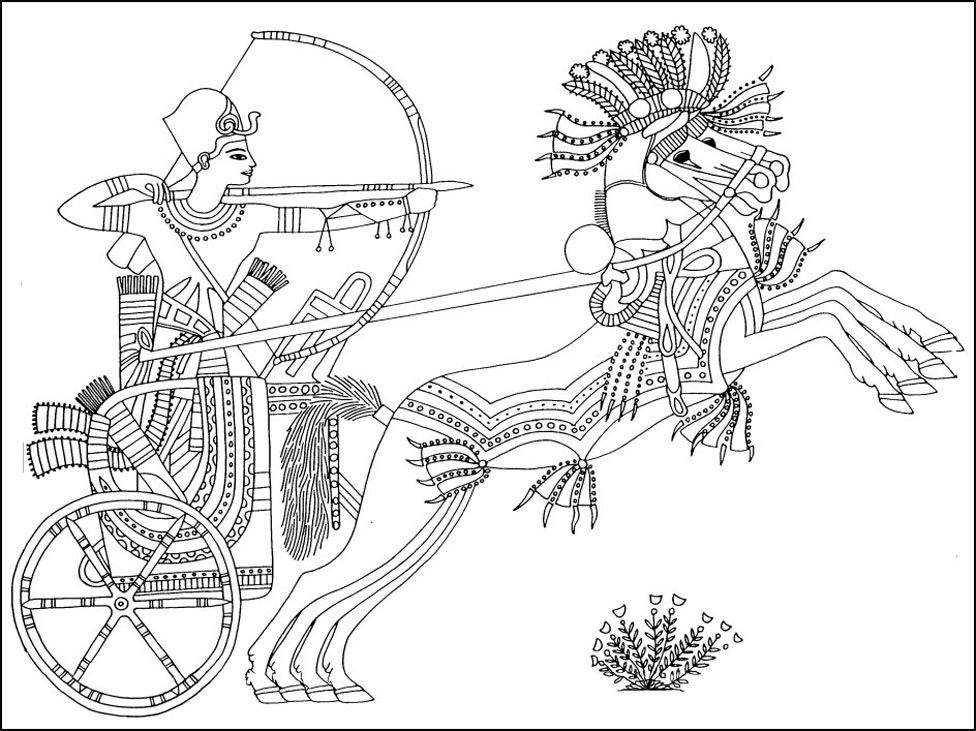 Simple Egypt coloring page to download for free