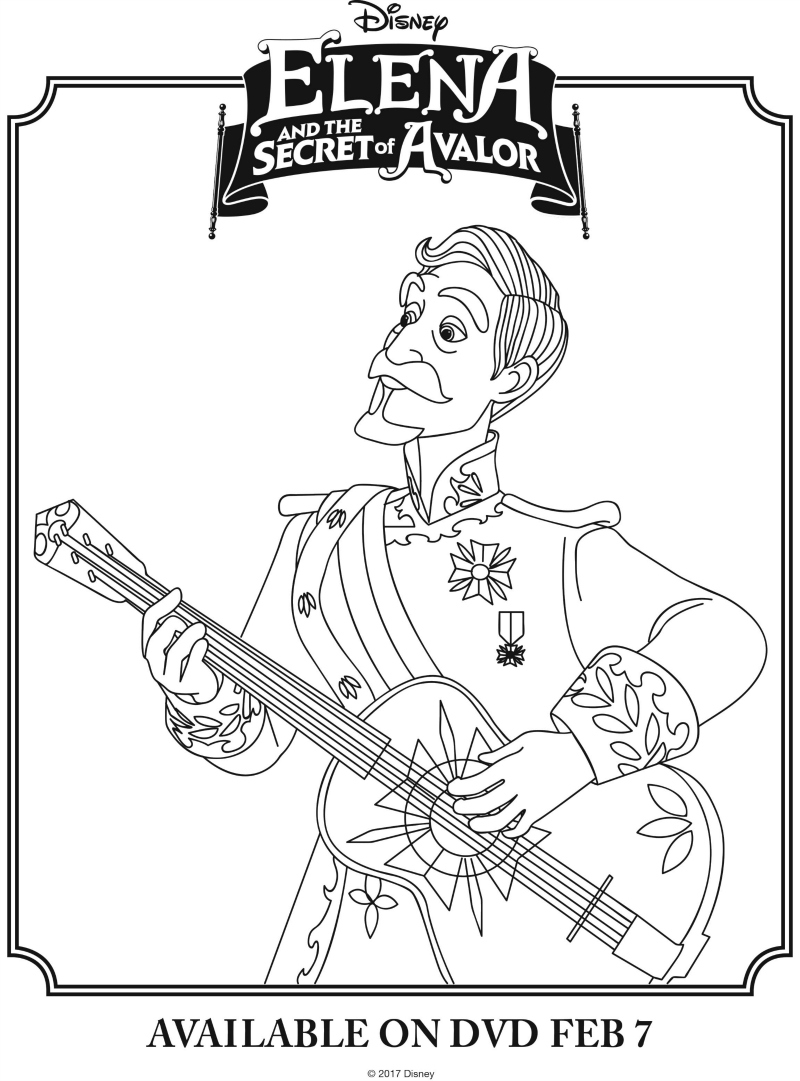 Color this beautiful Elena Avalor coloring page with your favorite colors