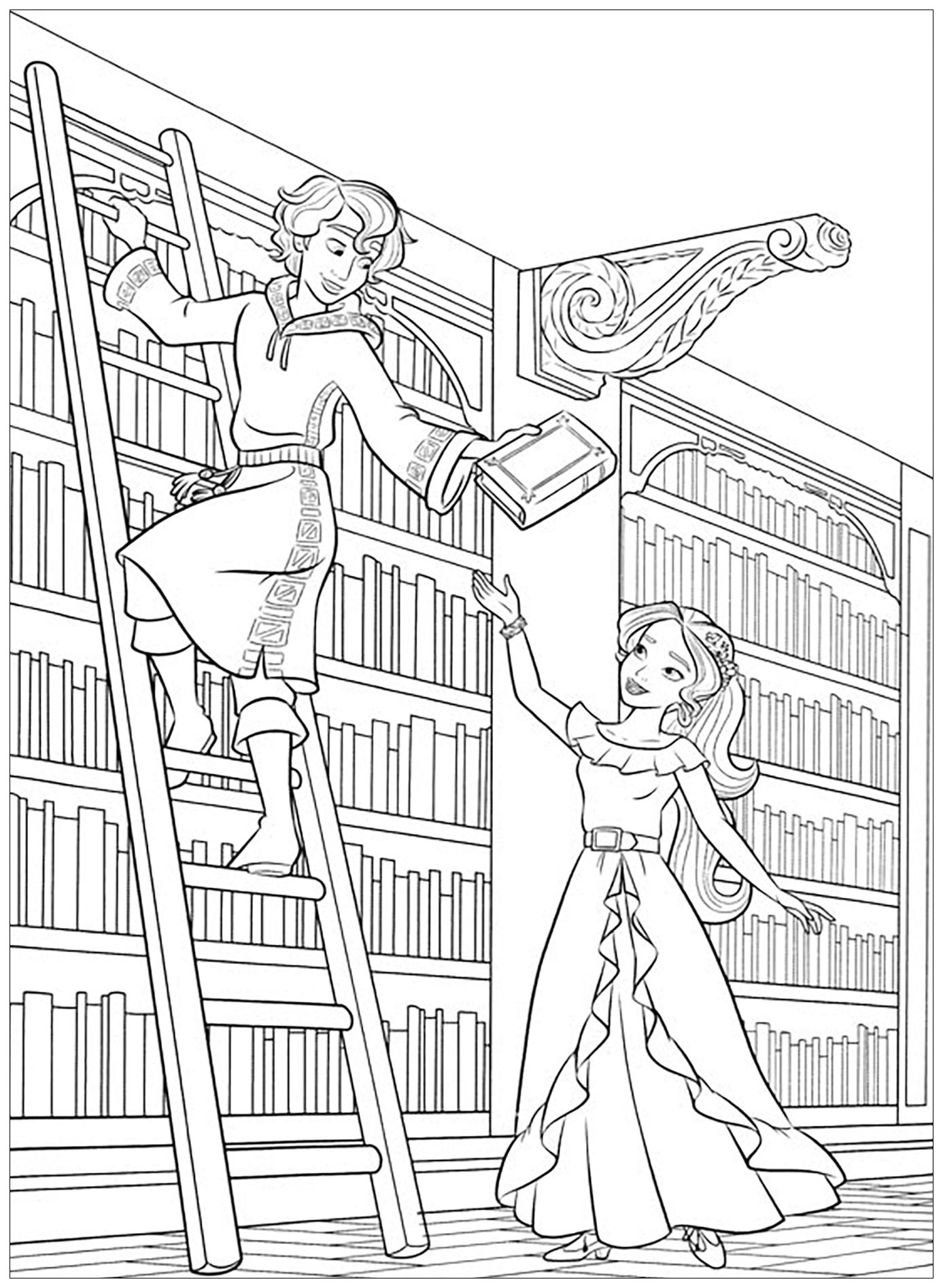Get your pencils and markers ready to color this Elena Avalor coloring page