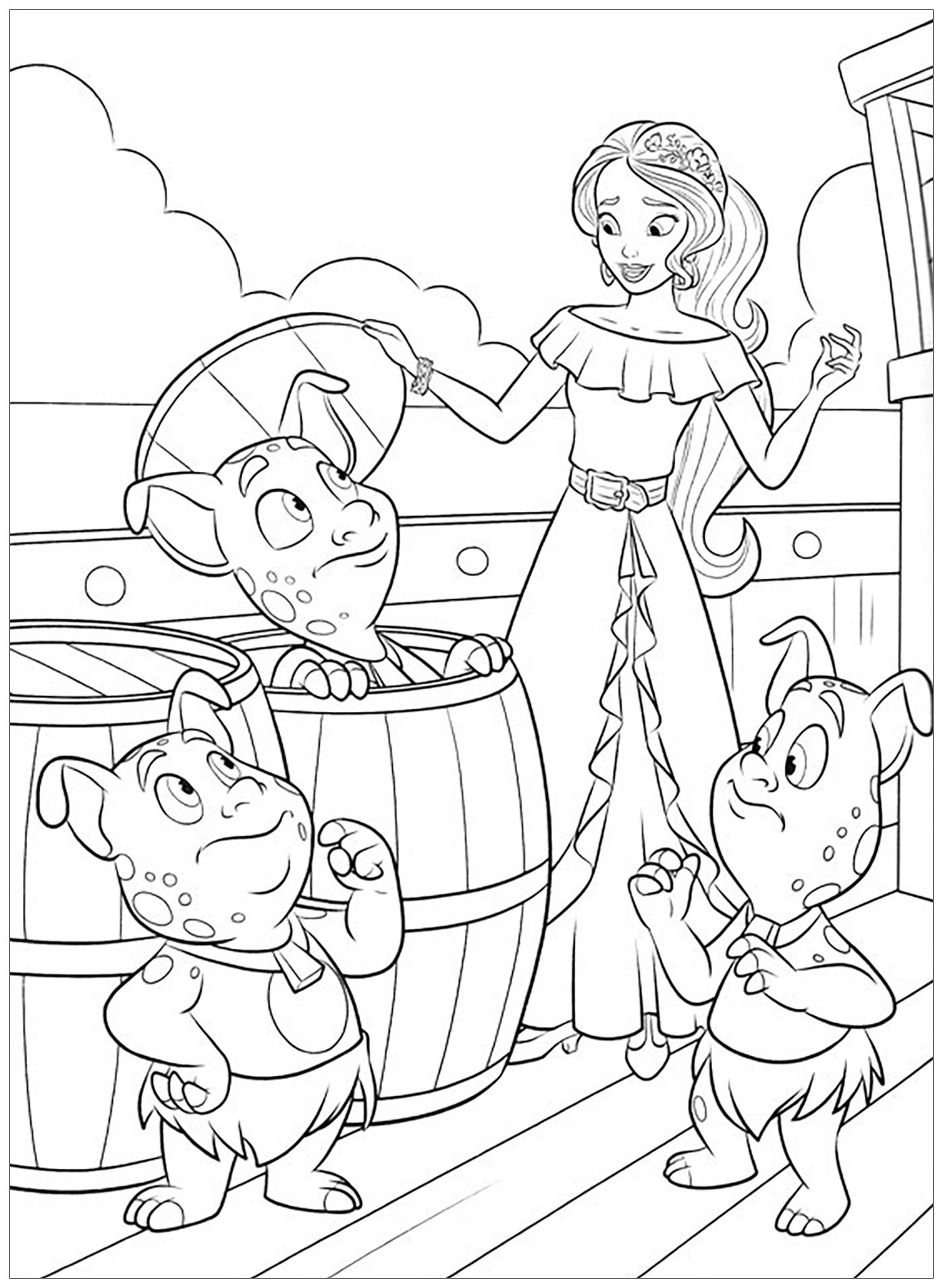 Elena avalor free to color for kids - Elena Avalor Kids ...