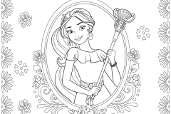 Printable Elena Avalor coloring sheets for Kids