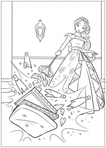 Free drawing of Elena Avalor to download and color