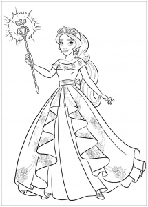 Coloring page elena avalor to download