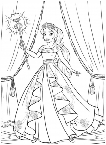 Free drawing of Elena Avalor to download and color