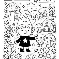 Printable Elf coloring sheets for Kids