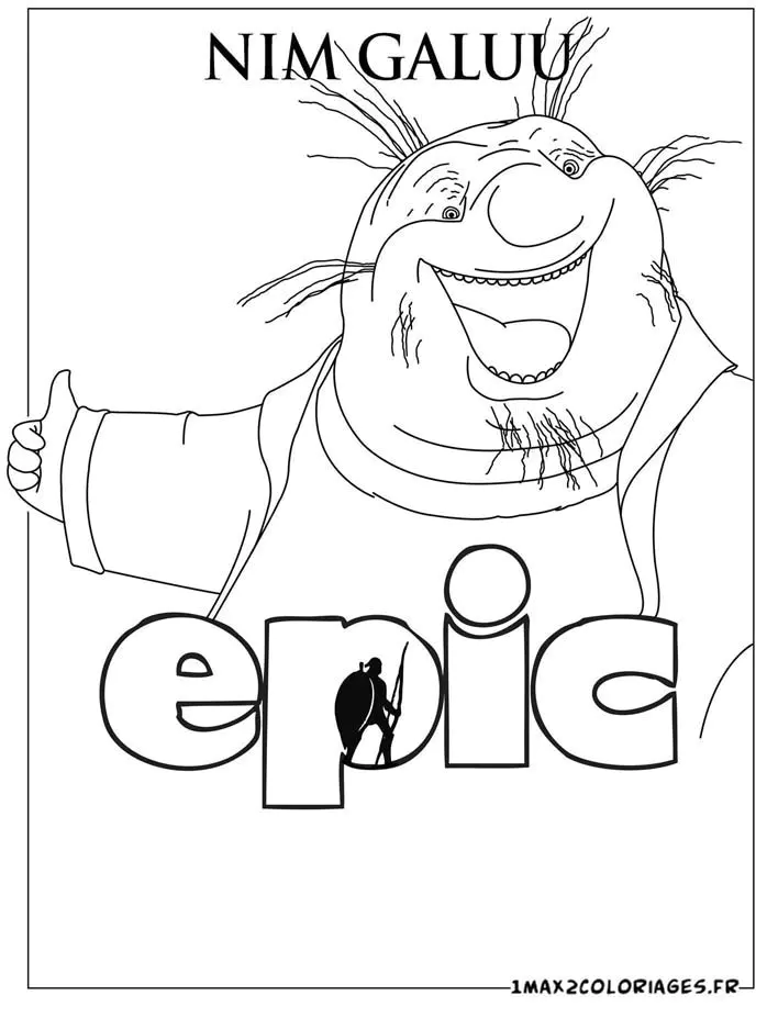 Nim Galuu (Printable Epic Coloring Page for Kids)