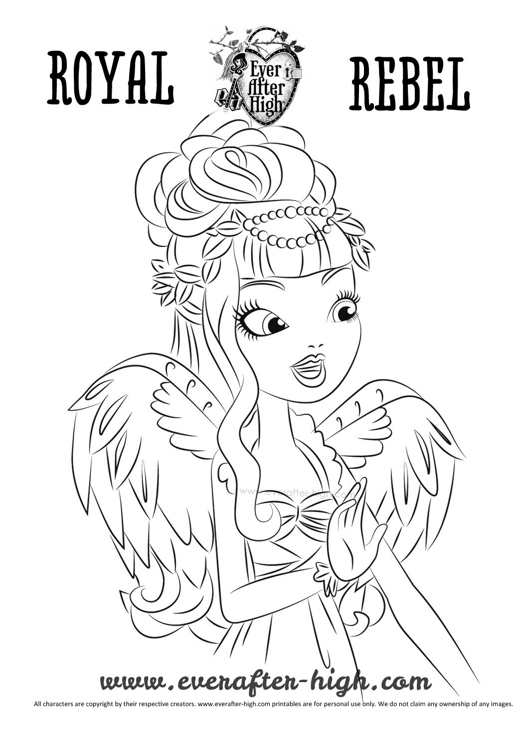 Image Ever After High 'Royal Rebel' à imprimer et colorier