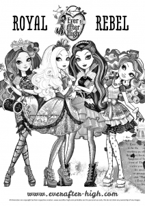 Coloring page ever after high to download for free