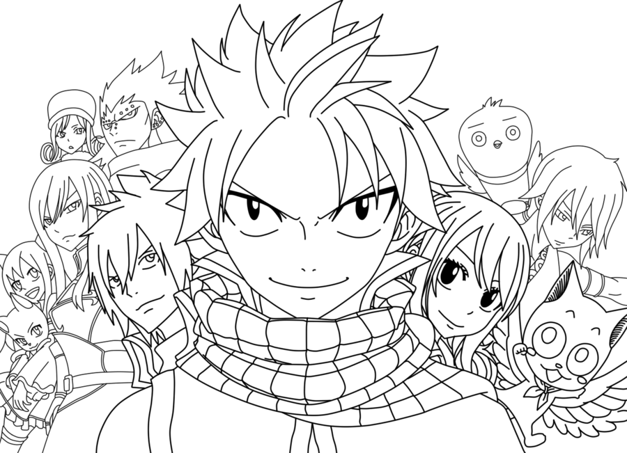 Fairy Tail Coloring Pages Anime