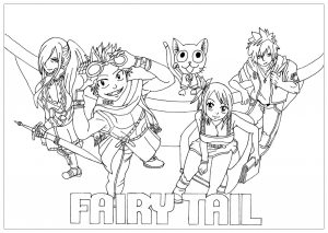 Fairy tail coloring pages for kids