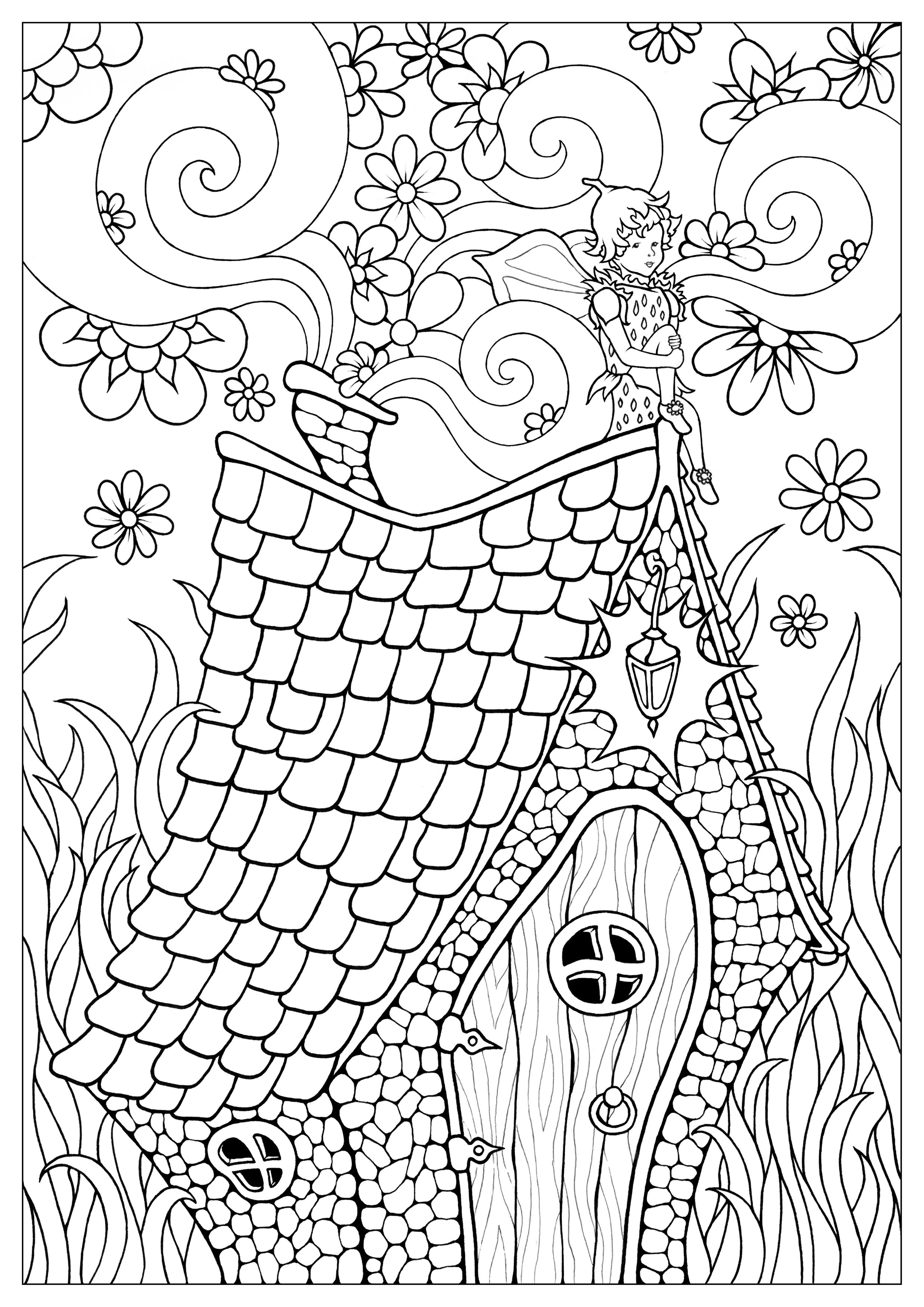 Fairy free to color for children - Fairy Kids Coloring Pages