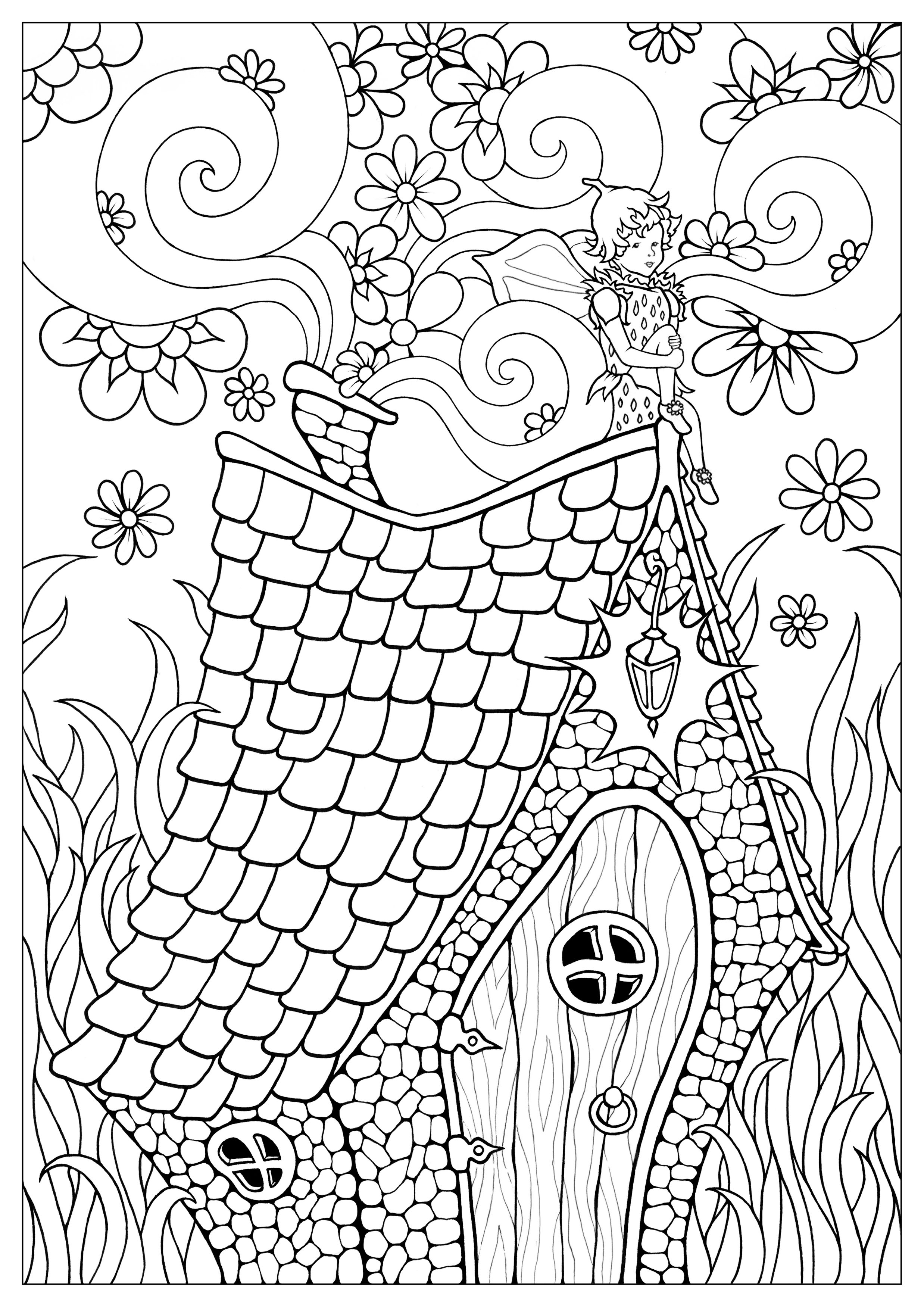 Collection Of Fairy Tale Coloring Pages Free Printable
