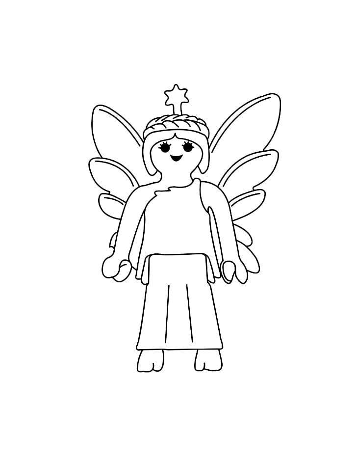 A Playmobil fairy to color!