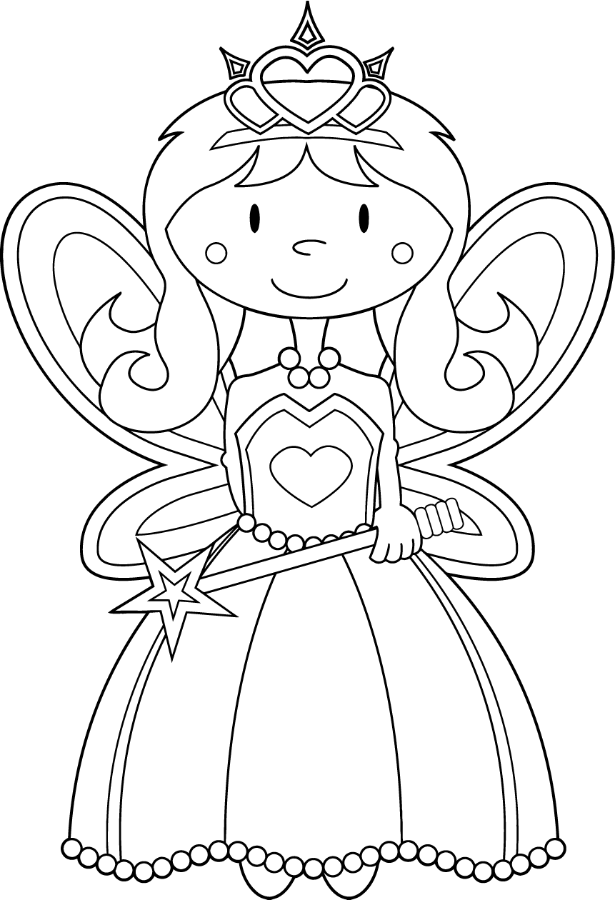 Fairy to download for free - Fairy Kids Coloring Pages