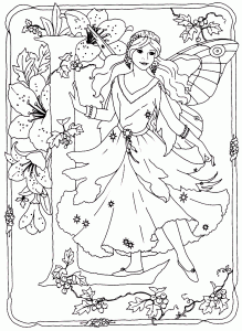 Coloring page fairy to print