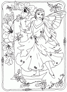 Fairy coloring page to print