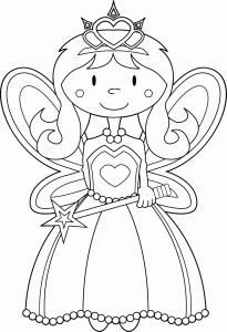 Coloring page fairy to download for free