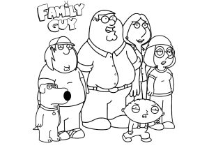 Printable Coloring Page for Kids : Family guy to print for free